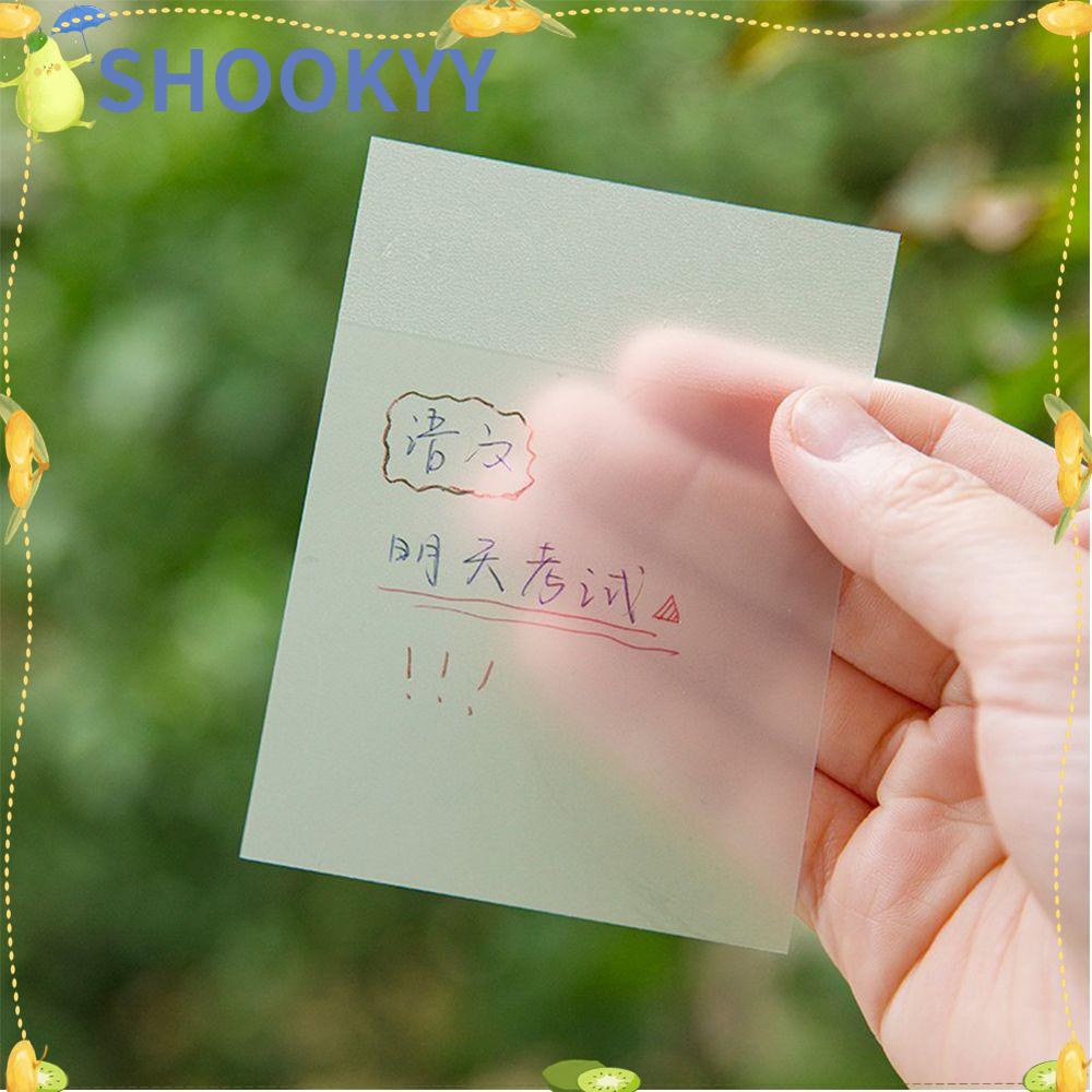 CHOOKYY Transparent Sticky Notes With Scrapes Stickers Sticky Simple Waterproof Note Paper For Student Office Stationery