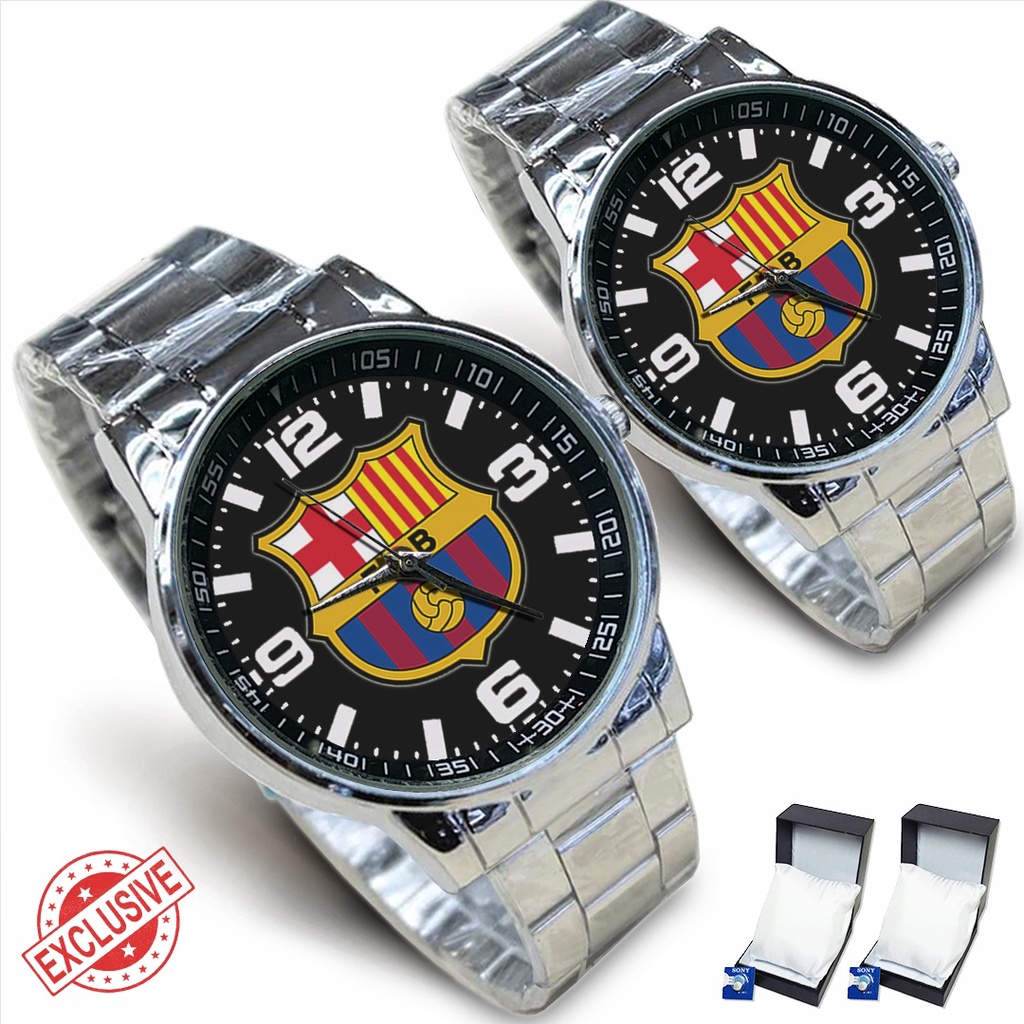 Jam Tangan Rantai Couple BARCELONA FOOTBALL CLUB (Nice)