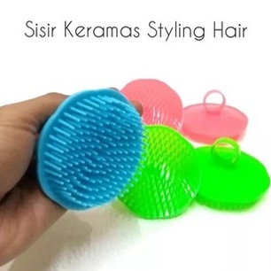 Sisir Keramas Bulat Sisir Mandi Sisir Rambut Sisir Salon Sisir Pria Bulat - 1 Pcs