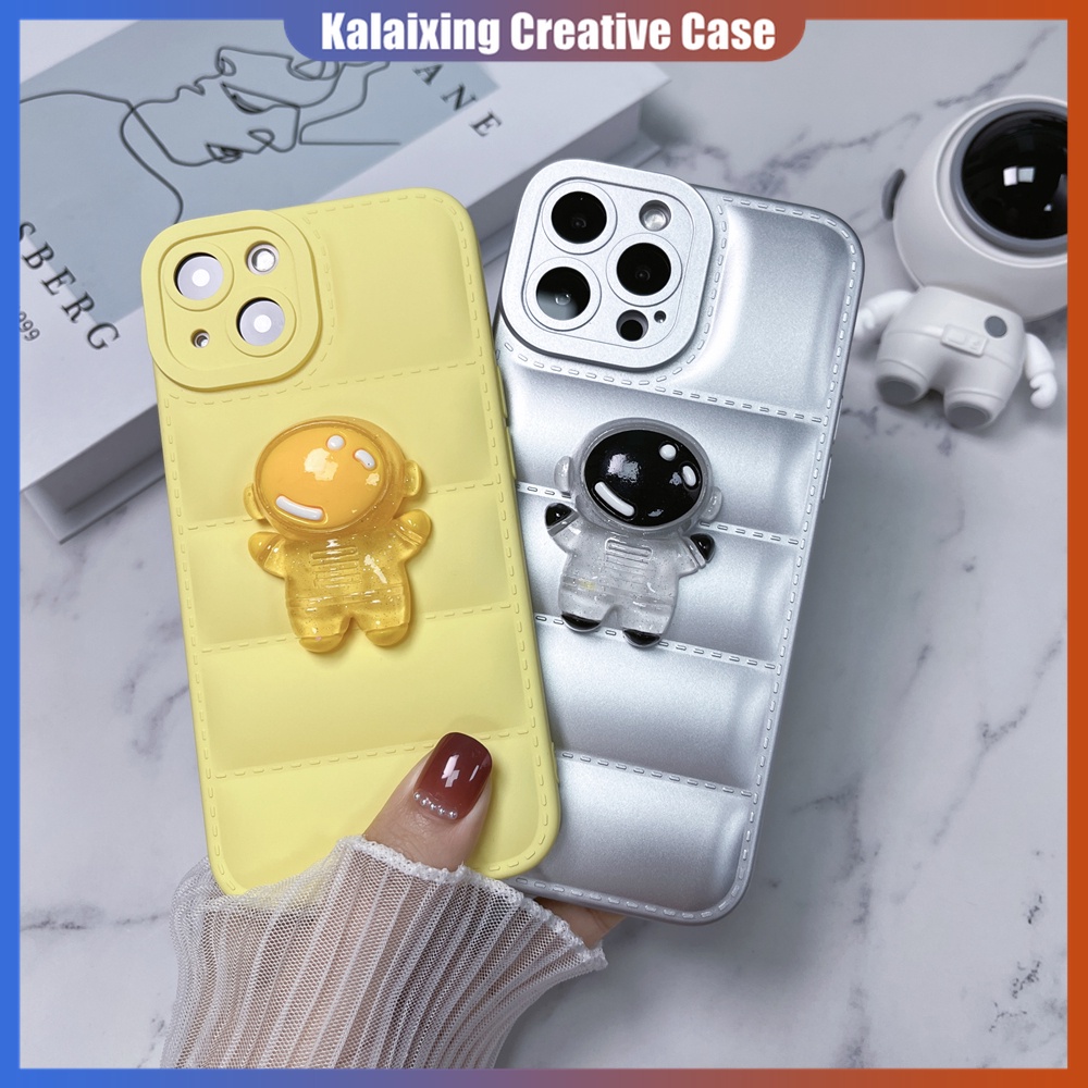 Casing iPhone 14 Max 14 Pro Max 13Pro 12 ProMax 11Pro Xs Max Xr X Xs Motif Astronot Anti Sidik Jari