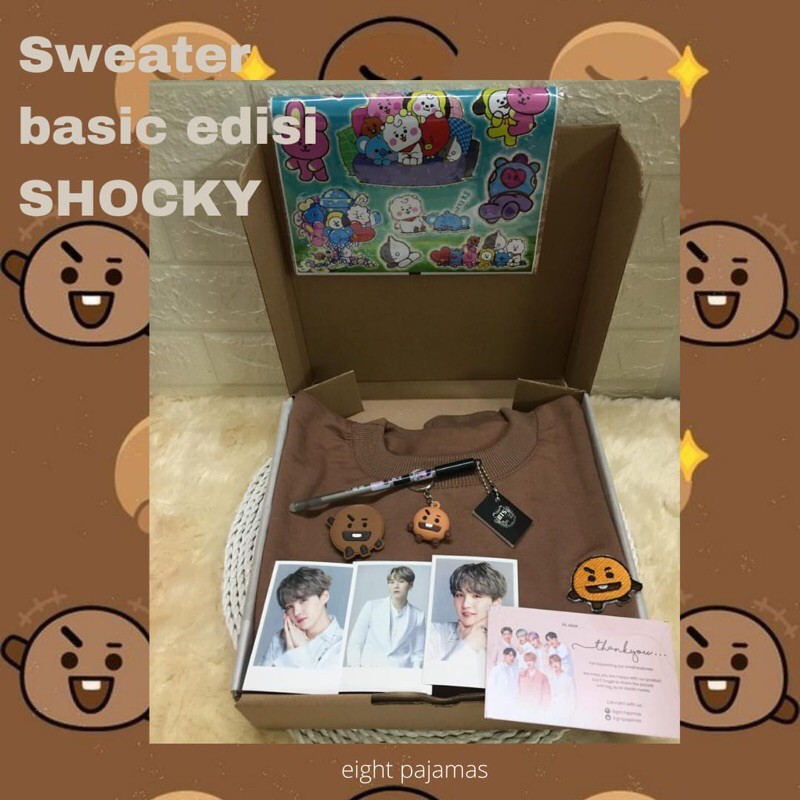 

SWEATER CROP | HOODIE | CARDIGAN BT21 SHOCKY | GIFT BOX | KADO ULANG TAHUN