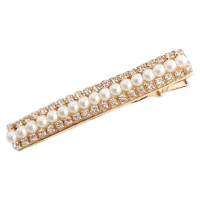 Siy Jepit Rambut Duckbill Bahan Metal Hias Mutiaraberlian Imitasi Gaya Vintagemewah Untuk Wanita