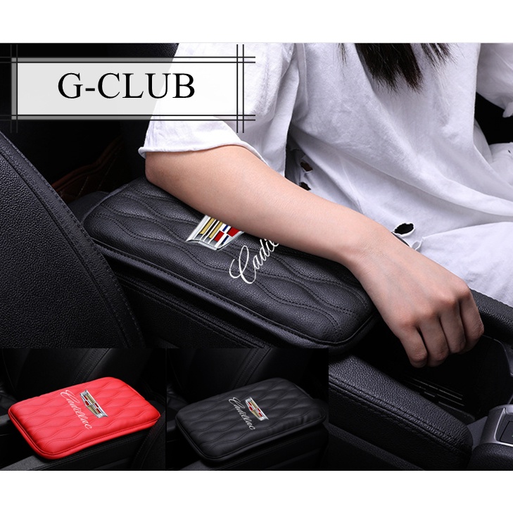 (G-CLUB) Bantalan Sandaran Lengan Mobil Universal Bahan Kulit Untuk Cadillac ATSL Xt4 Xt5 XT6 XtS Ctl6 Xt5