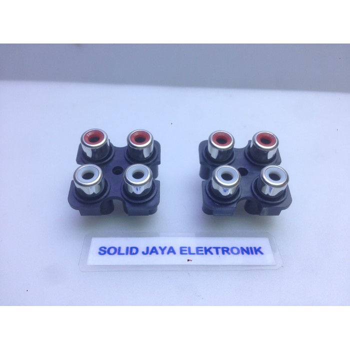 SOKET RCA 4 PIN CONTRA RCA 4 PIN TERMINAL RCA 4 PIN SOCKET RCA BOX BELL FEMALE RCA 4 PIN