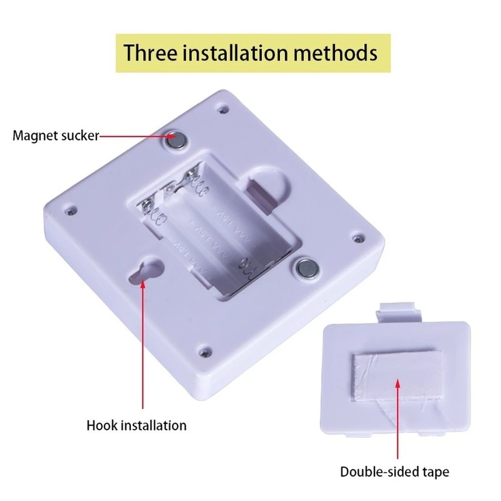 Lampu Malam Led COB Bentuk Kotak Tenaga Baterai Dengan Power Switch Untuk Kamar Tidur