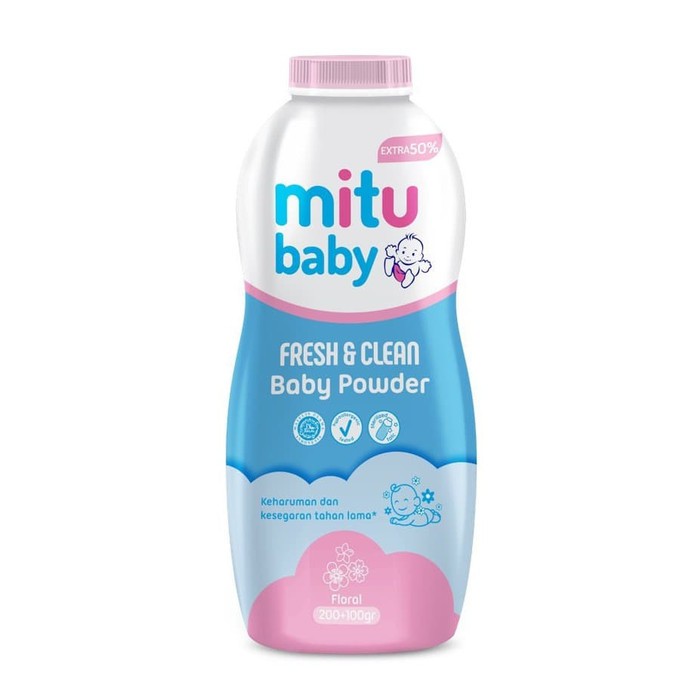 Mitu baby Fresh & Clean Baby powder FLORAL 50g+37.5 , 150g & 300g
