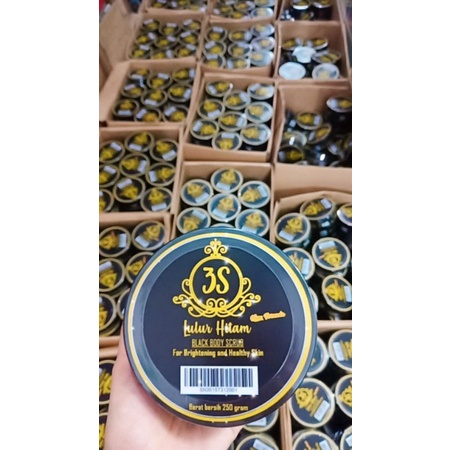 BLACK BODY SCRUB 3S/LULUR HITAM/BEDDA LOTONG
