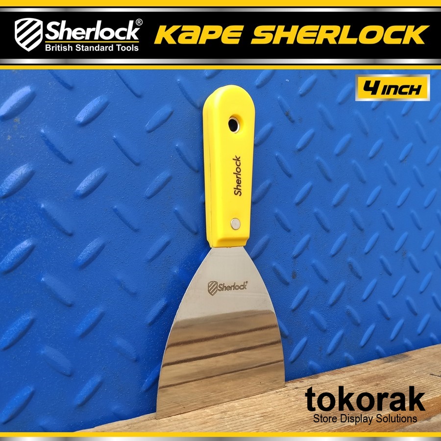 KAPE 4 INCH STAINLESS STEEL SHERLOCK - GAGANG SCRAP PUTTY KNIFE