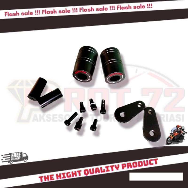 Frame Slider New CB150R & Old Plus Jalu Agna Full Hitam / Bodyguard Cb150r / Aksesoris CB150R