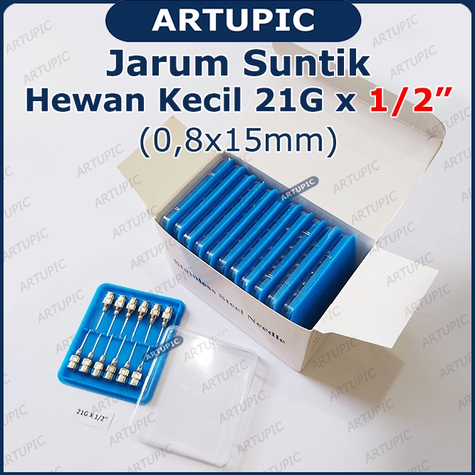 Jarum Suntik Vaksin Unggas Ayam 21G x 1/2 Inch Socorex 0.8 x 15 Mm Ayam Puyuh Kelinci Bebek Ikan Unggas Veterinary Hypodermic Needles