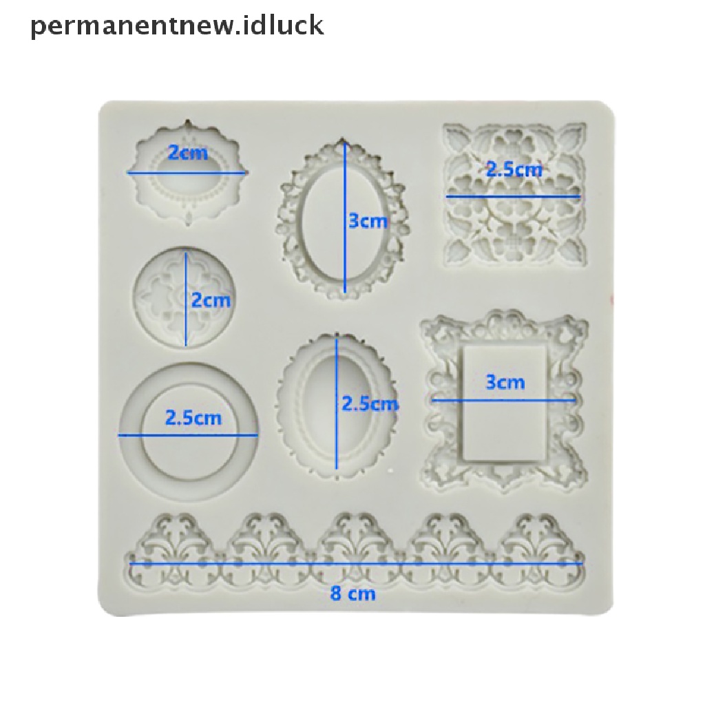 Cetakan Kue 3D Bahan Silikon Bentuk Cermin Gaya Vintage Untuk Alat Memasak