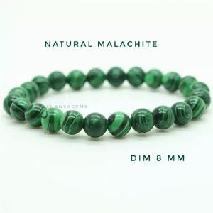 Gelang Batu Natural Malachite Aneka Diameter 6mm 8mm 10mm 12mm Top Quality