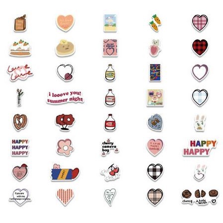 Korean Style Paper Sticker (10pcs)