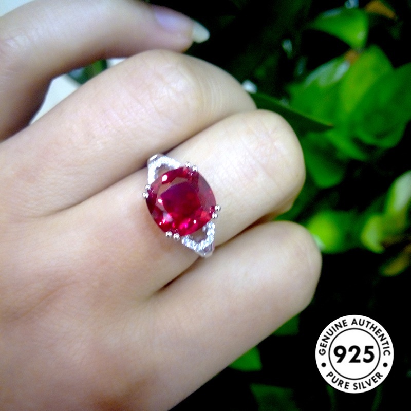 Cincin Lapis Silver 925 Dengan Batu Permata Elegan Untuk Wanita