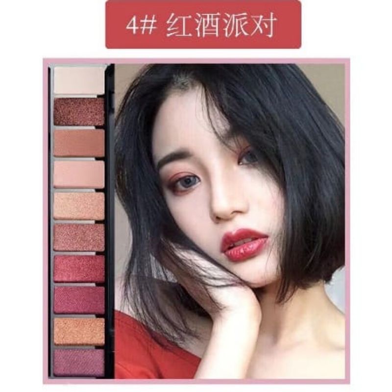 Medan Termurah pallet makeup 10 warna tahan lama fashion matte Eyeshadow Lameila