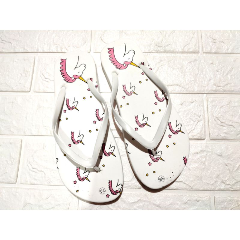 sandal jepit wanita dewasa motif kuda poni