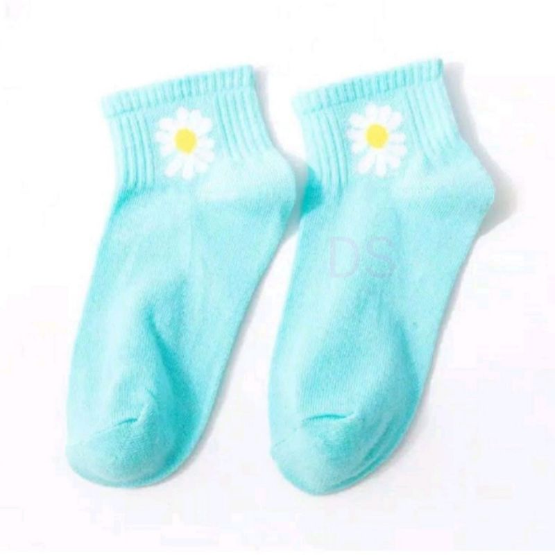 KAOS KAKI BERUANG WARNA WARNI REMAJA  PENDEK MATA KAKI / KAOSKAKI ANKLE CUTE BUNGA DAISY BEAR DS-FLOWER - TOSCA