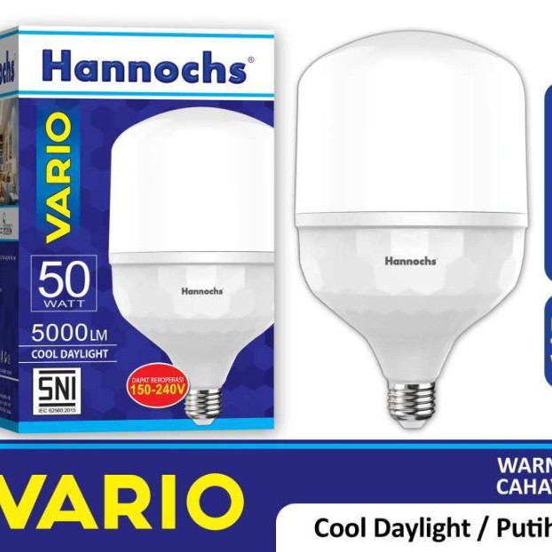 Hannochs Bola Lampu LED BULB 50W Vario Hannochs Kapsul Tabung 50 watt