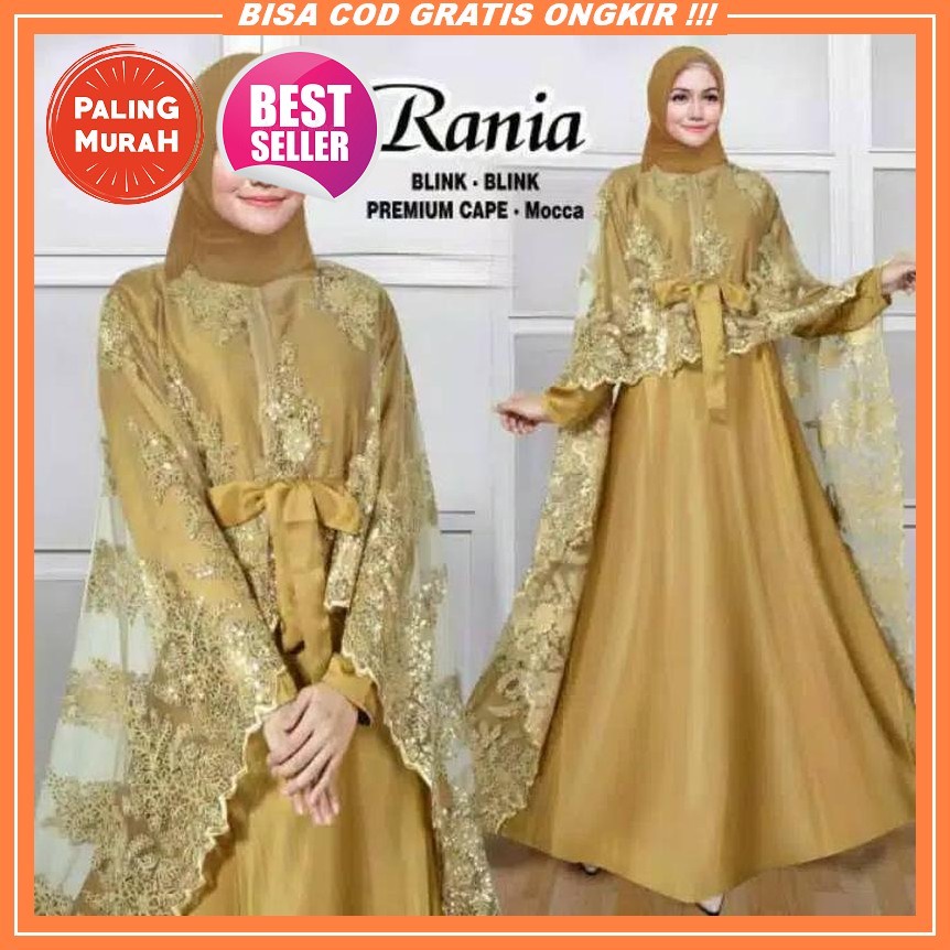 Baju Pesta Wanita Muslim Kondangan Brukat Mewah Elegan Gaun Muslimah Terbaru 2021 2022 Maxy Dress Ri