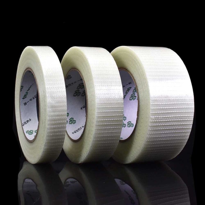 Lakban Super Strong Kuat Grid Fiber Tape Ukuran Lebar 20mm x 25 Meter