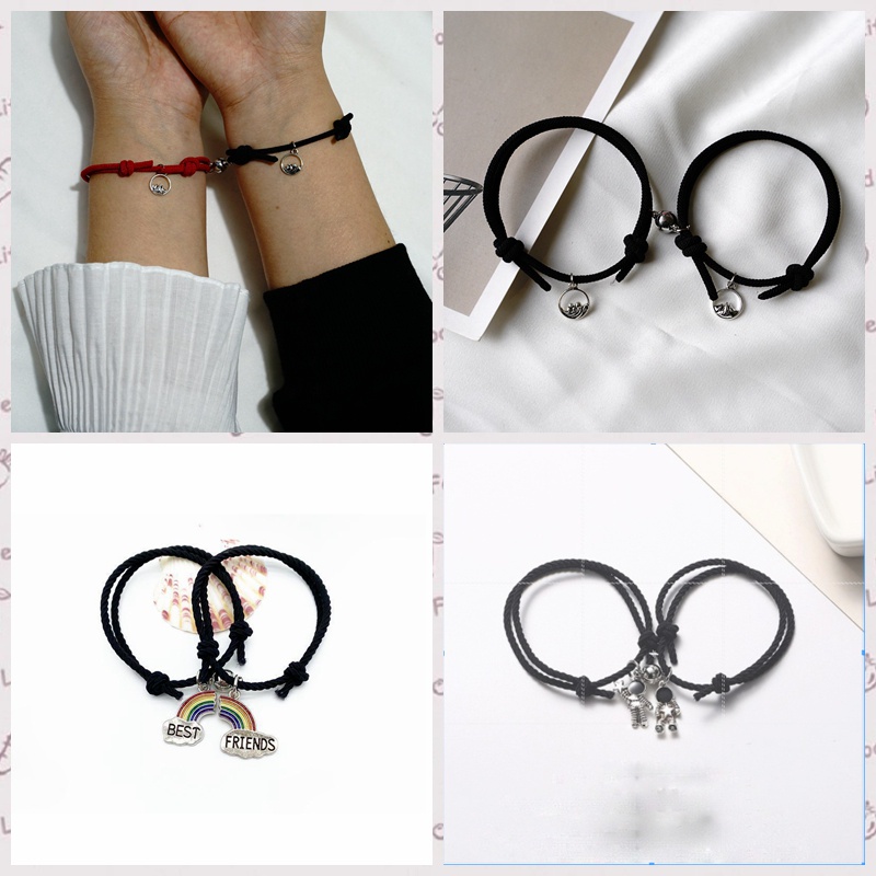 Gelang tali gelang couple hitam beacelet persahabatan tangan