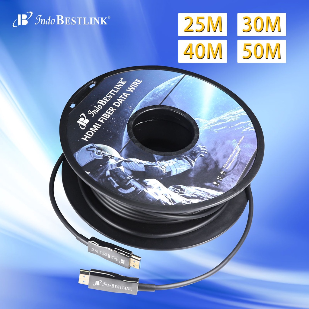 kabel hdmi optic fiber 40 meter / cable hdmi optic 40 meters indobestlink / cable hdmi 4k fiber optic 40meter /indobestlink hdmi 4k 40meter optical