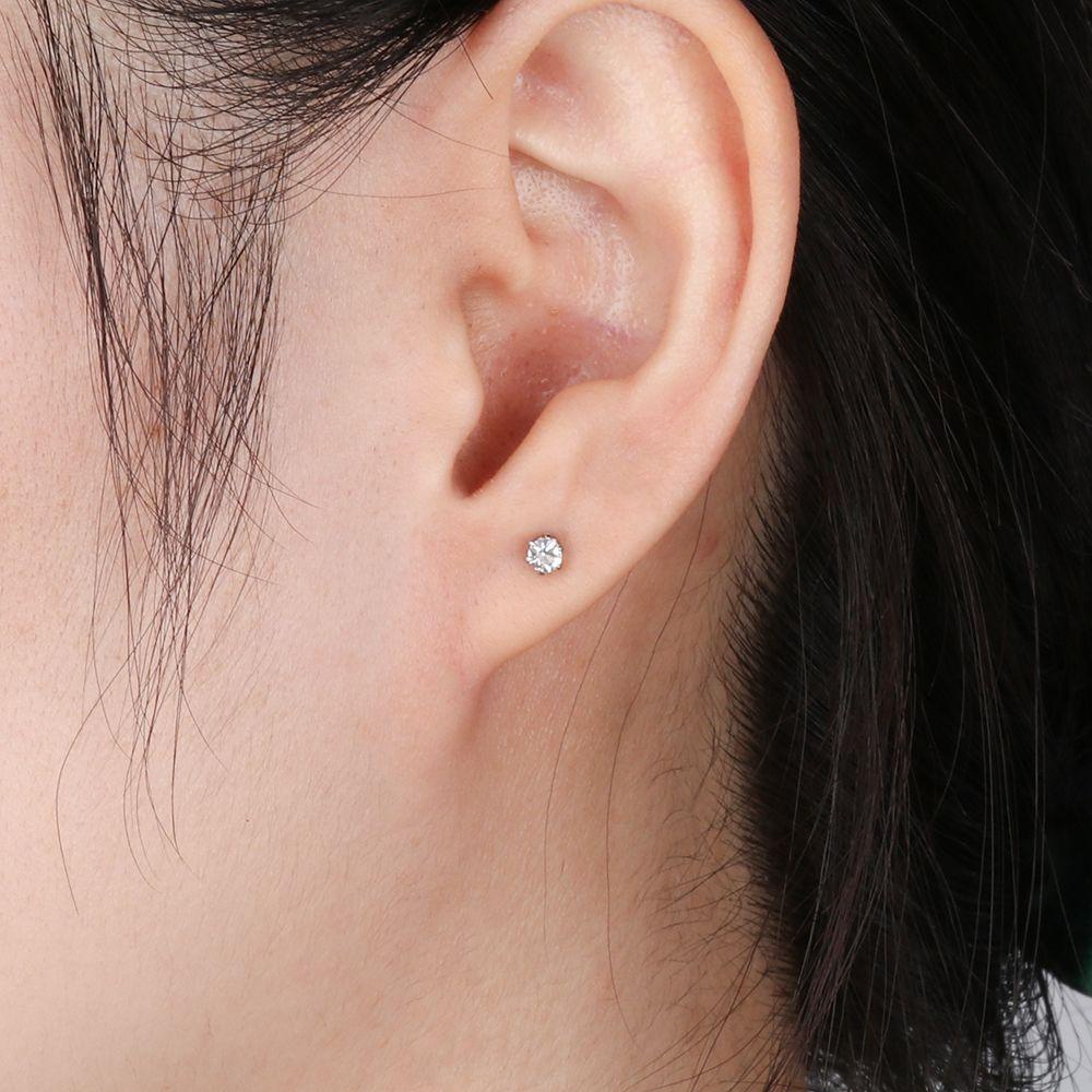 Lily 6/12pasang Anting Tusuk Set Elegan Wanita Pernikahan Bulat Zircon