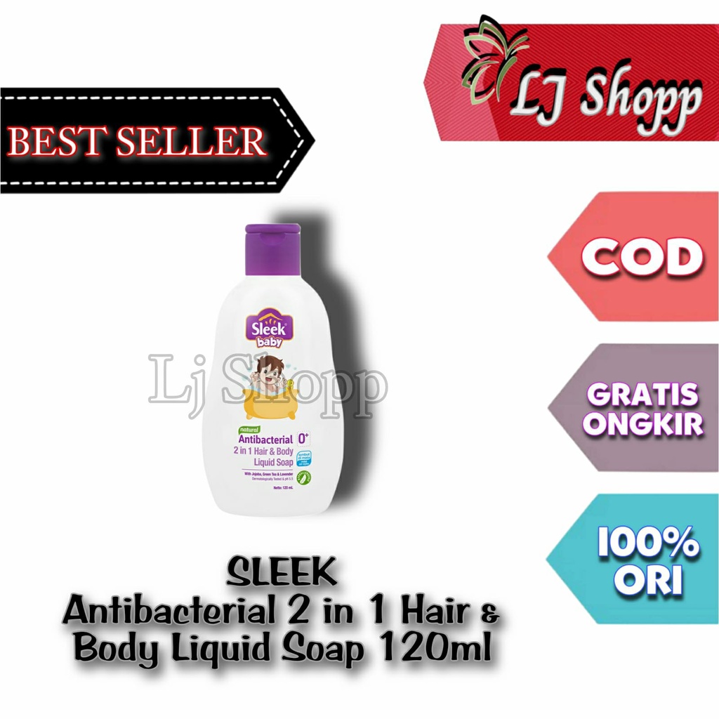 Jual SLEEK BABY ANTIBACTERIAL 2IN1 HAIR AND BODY LIQUID SOAP BOTOL