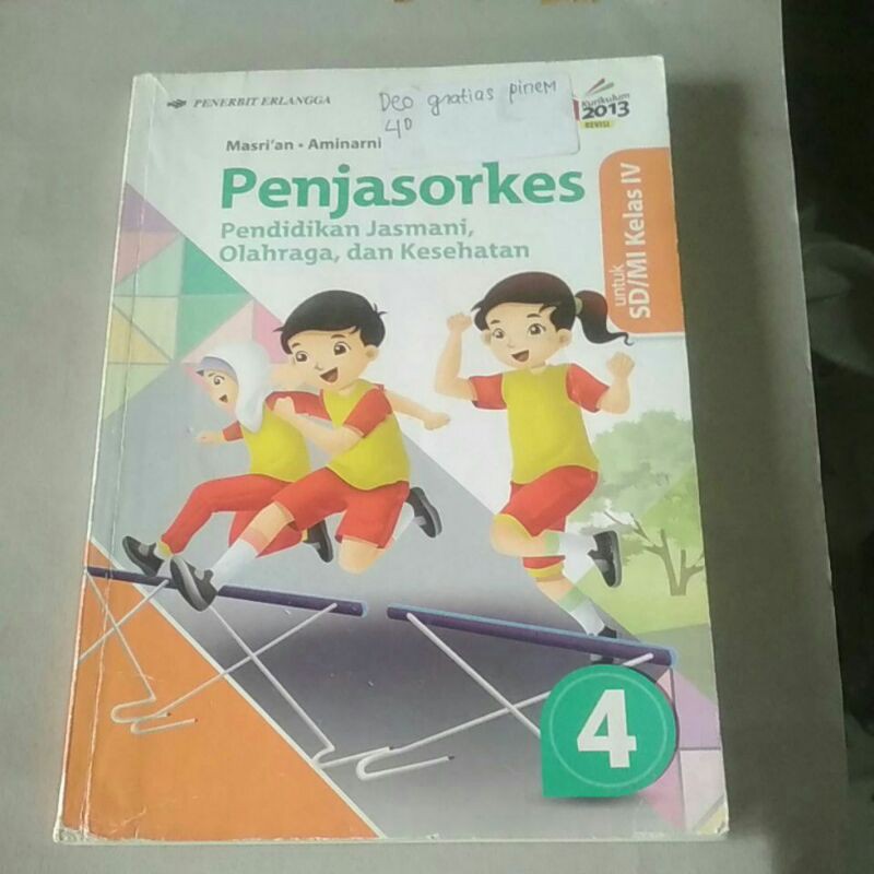 buku Penjas Orkes SD kelas 4 penerbit Erlangga