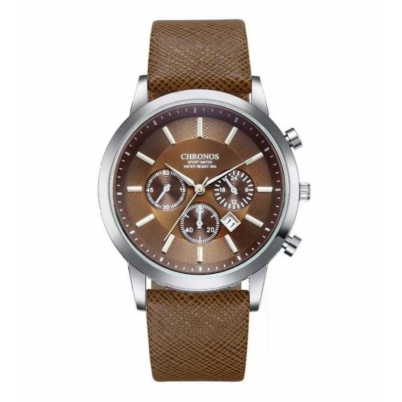 Baru CHRONOS MAVERICKS Jam Tangan Mewah Pria Arloji Pria Luxury Men's Watch - Brown