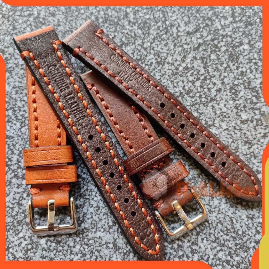 Tali jam tangan Kulit asli Leather strap Tali jam Kulit asli PR007