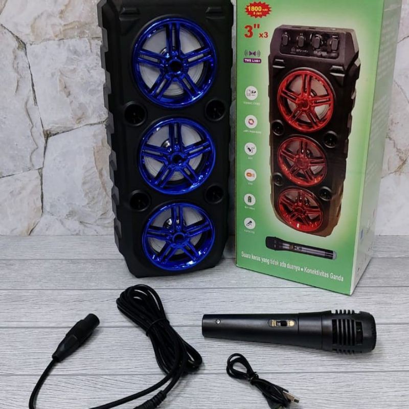 COD SPEAKER BLUETOOTH KARAOKE 3 TINGKAT SX-Y3006 PLUS MIC KARAOKE X-BASS // SPEAKER SALON AKTIF//SPEAKER KARAOKE