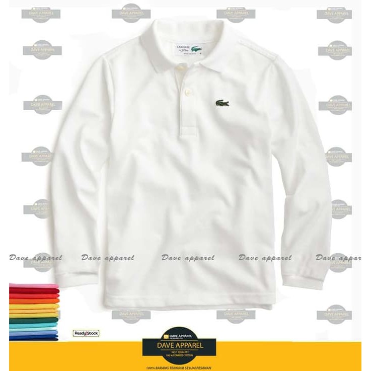 kaos kerah panjang polo shirt lacoste