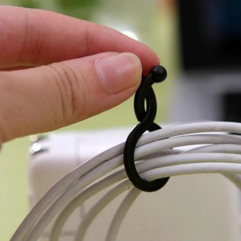 Klip Kabel Organizer Cable Pengikat Kabel Japan Twist Tie Cable lock Clamp Penjepit Kabel Klem Perapih kabel - 20 pcs
