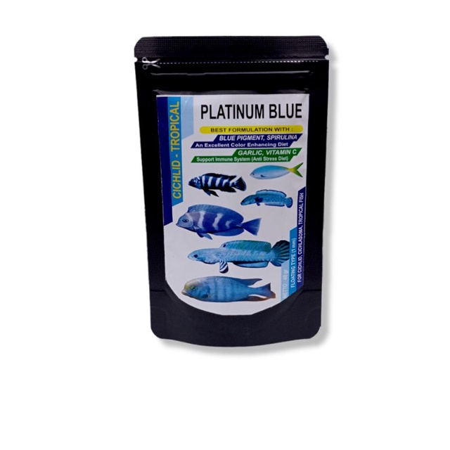 Makanan Ikan predator chana Pellet fish lover PLATINUM CICHLID TROPICAL 40GR