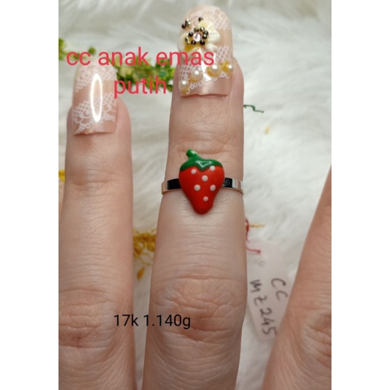 cincin anak emas asli kadar 750