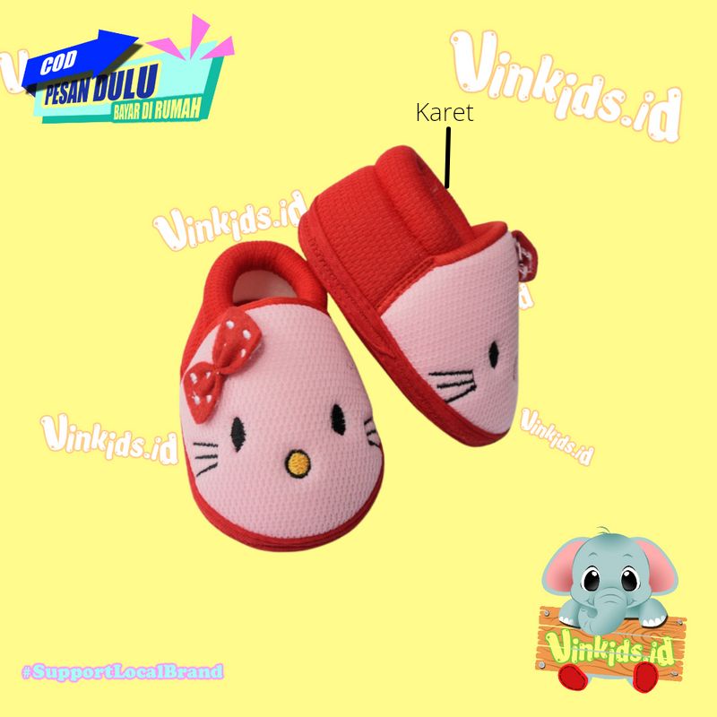 Sepatu Anak Bayi Perempuan Lucu Murah Prewalker 0-12 Bulan Karakter Hello Kitty