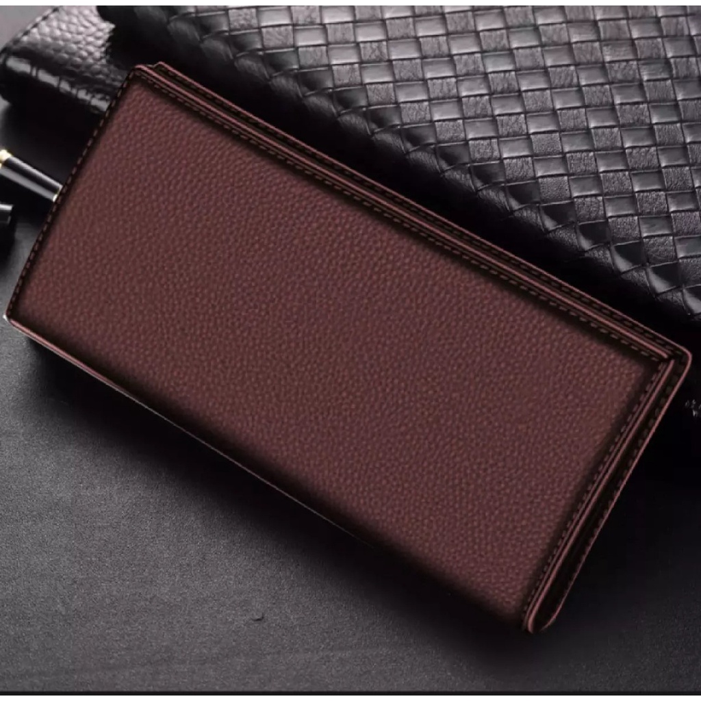 dompet panjang pria wanita dompet kulit sintetis  dompet panjang murah dompet fashion pria + gratis box dompet