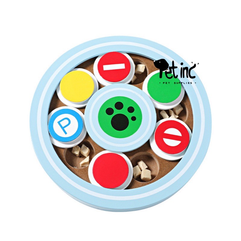 PAWCO WOODEN ROUND IQ FIND TREATS TOY