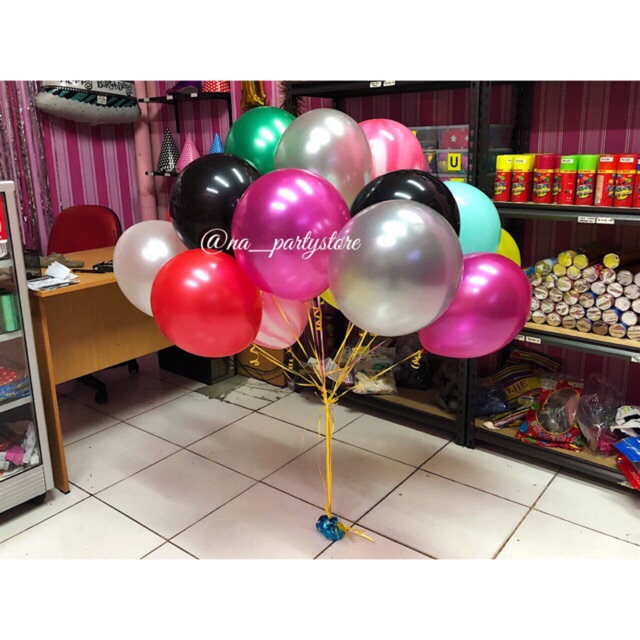 BALON LATEX METALLIC HELIUM // BALON KARET HELIUM // BALON GAS // BALON TERBANG JABODETABEK