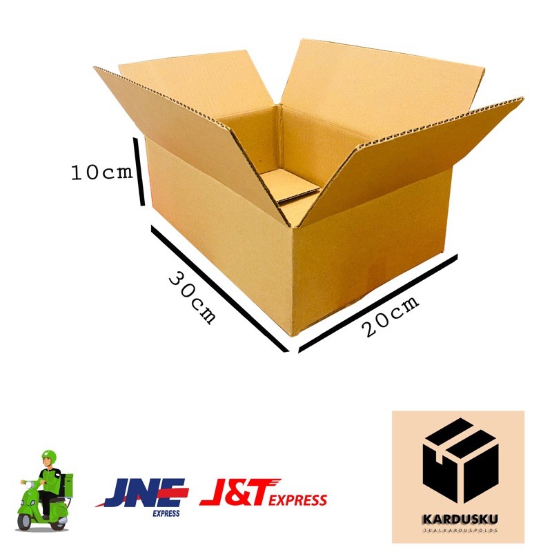 

kardus box polos baru singel wall uk 30x20x10 cm