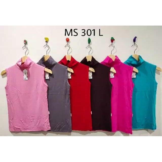 Kaos Kutung Leher  Rayon Adem Good Quality Miranda MS 301 ThankTop Turtle Neck Manset Tanpa Lengan