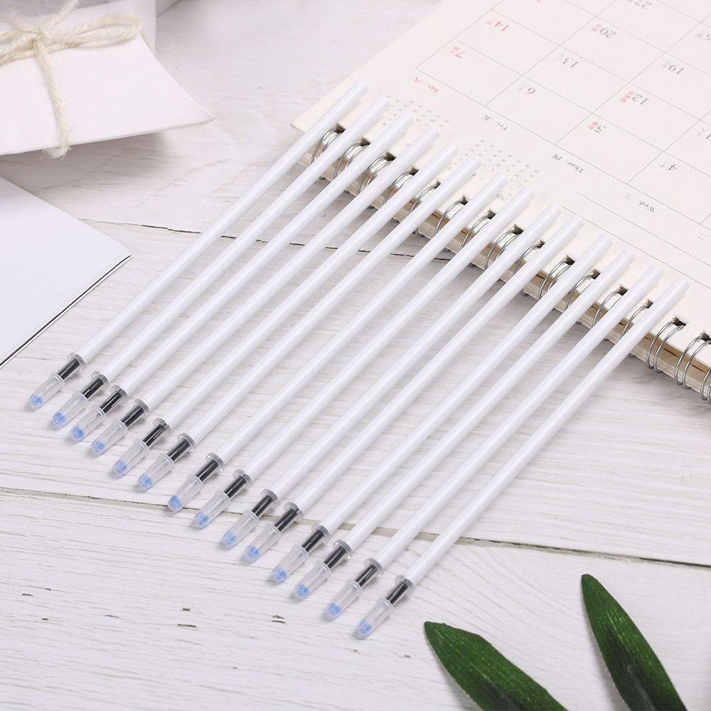 SUYO 10pcs/lot Gel Pen Isi Ulang Hot Office Signature Black Ink