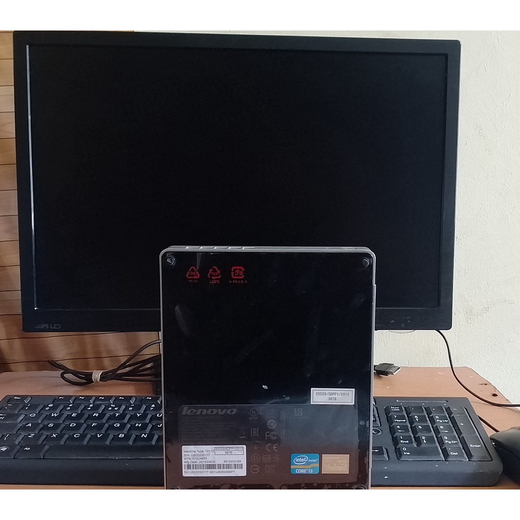 1 Set Pc Mini Core i3 Led 19 inci Siap Pakai