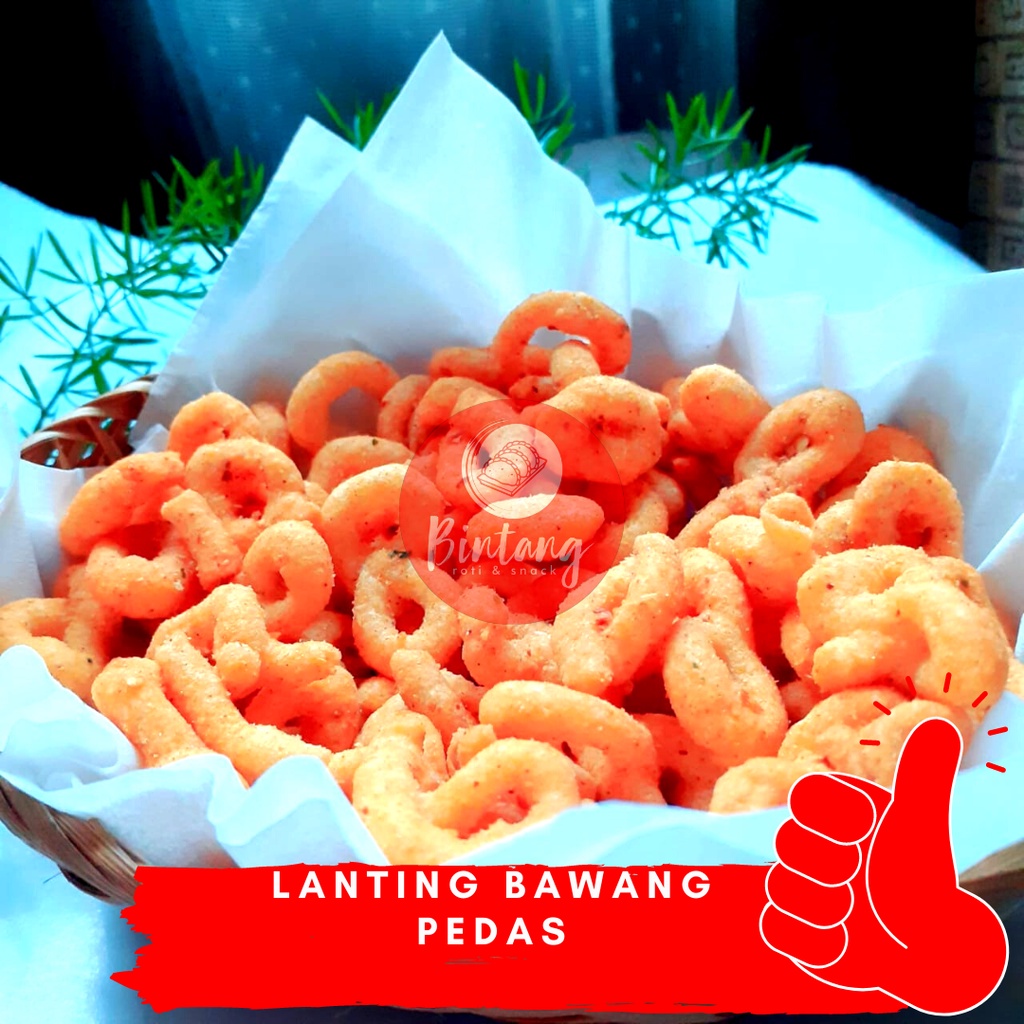 Jual Lanting Bawang Pedas 500 Kg Makanan Ringan Snack Shopee