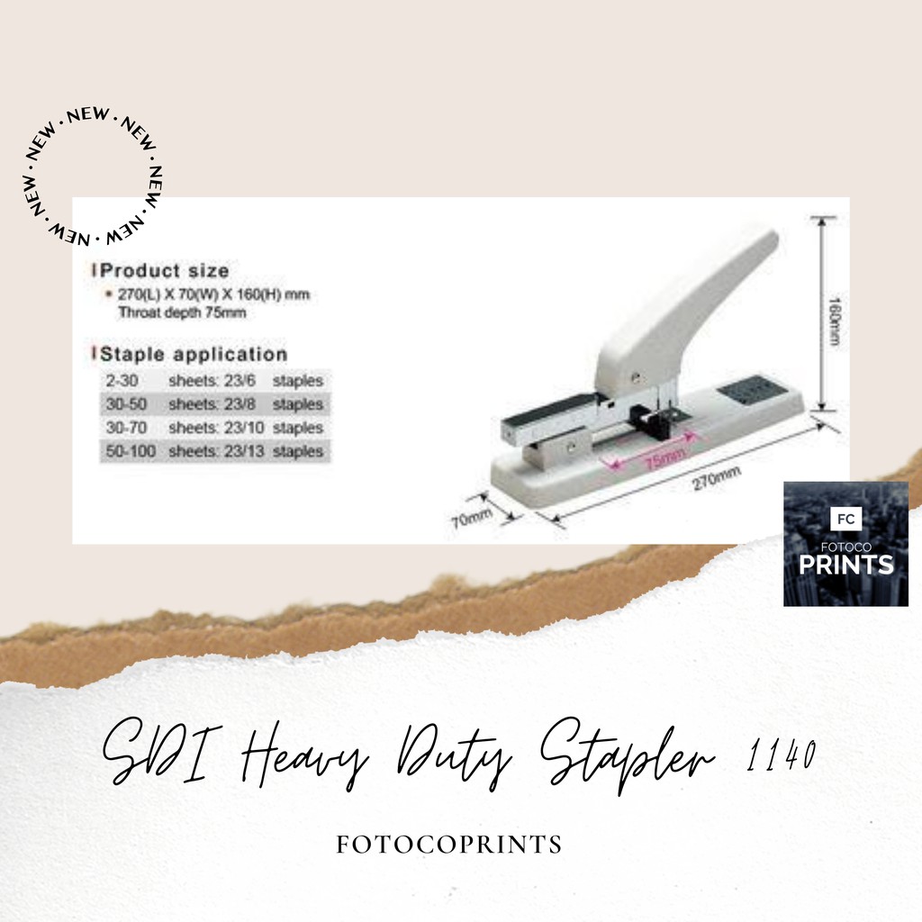 

SDI Heavy Duty Stapler 1140 (Staples 100 Lembar)