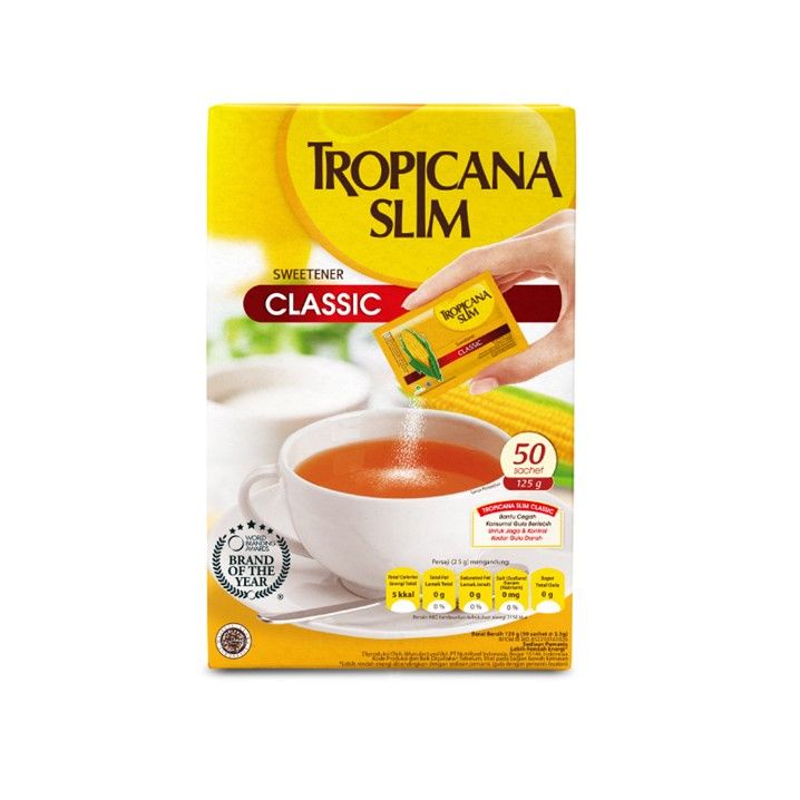 GULA Tropicana Slim SWEETENER CLASSIC 50x2,5g BOX barcode 749921001016