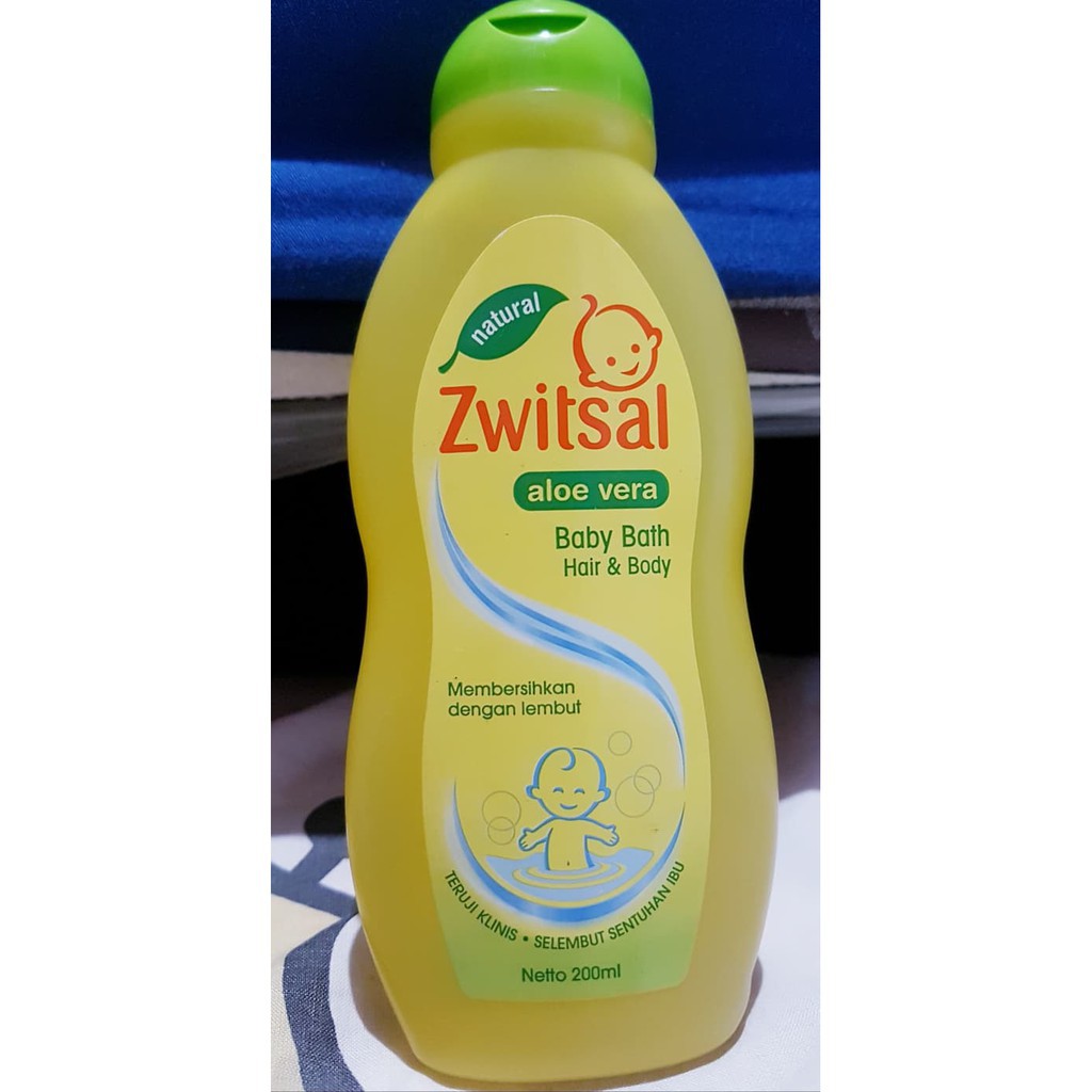 Zwitsal Aloe Vera BABY BATH Hair &amp; Body 100 / 200 ml Body sabun / shampo bayi switsal ANTIBACTERIAL