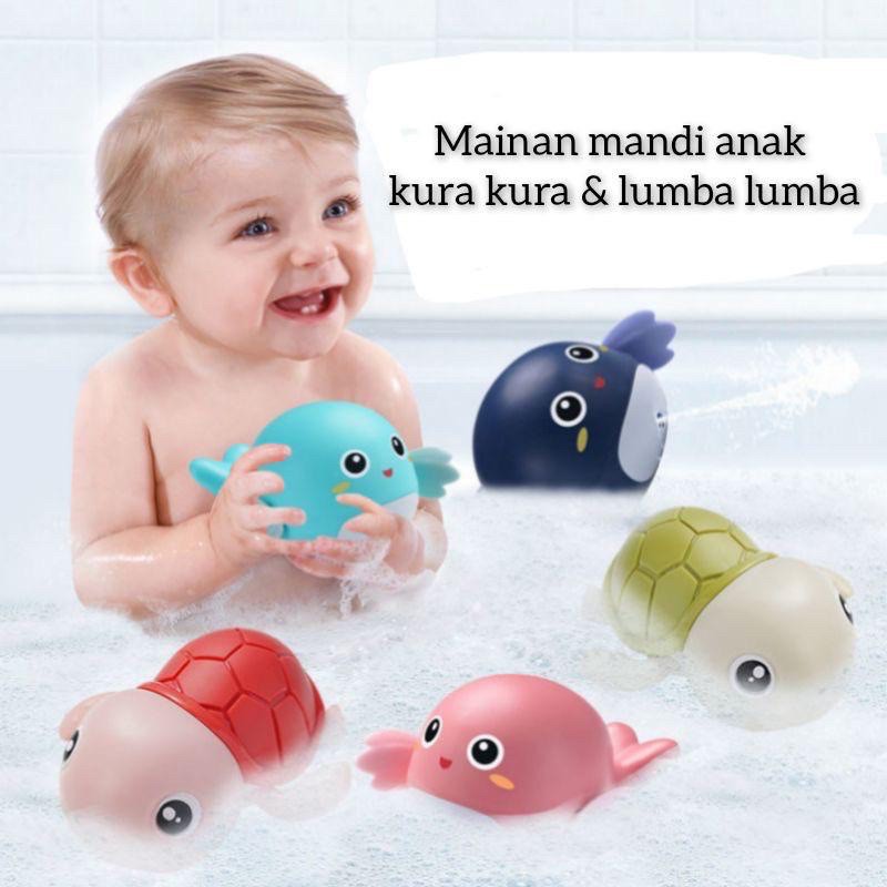 1234OS - Mainan Mandi Anak Bayi Bentuk DOLPHIN Berenang Di Kolam Renang / Bak Mandi Mainan Air Lucu