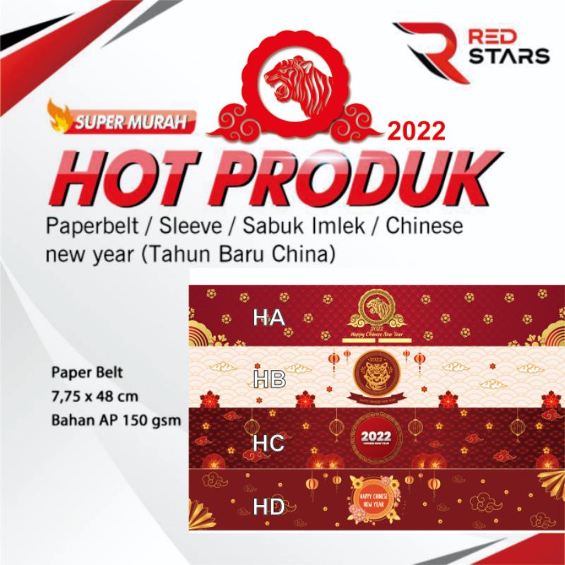 

Paperbelt / kertas sabuk lingkar Imlek tahun baru china buat hampers bingkisan